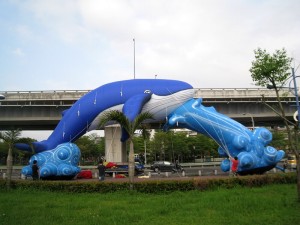 鯨魚造型充氣拱門